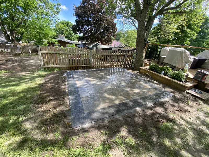 Paver patio near Orono, about 9 km from Bowmanville